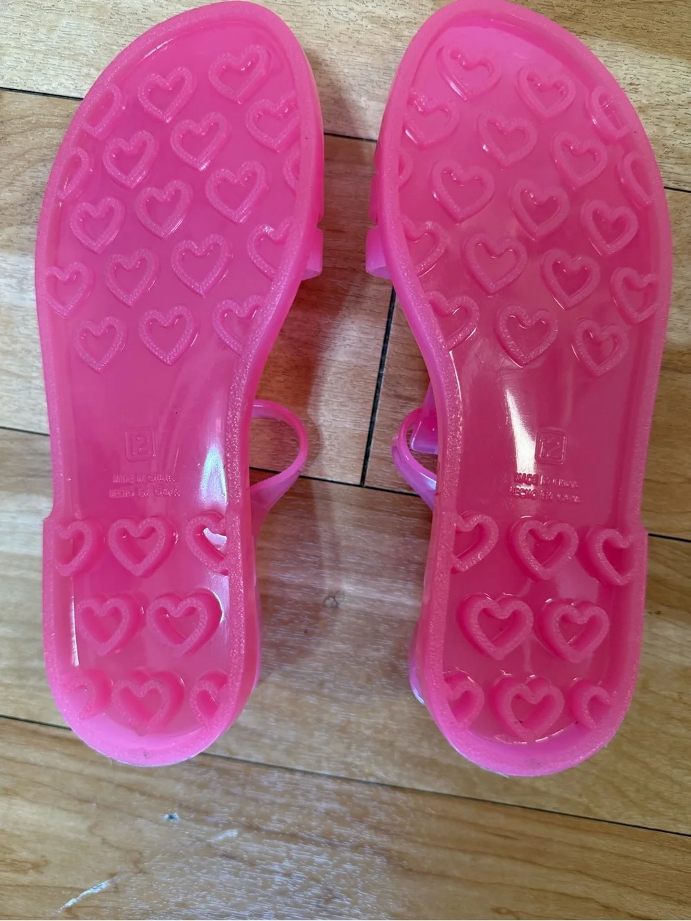 Old Navy Pink Jelly Sandals Girls Size 12 Buckle Strap NWOT Water Shoes